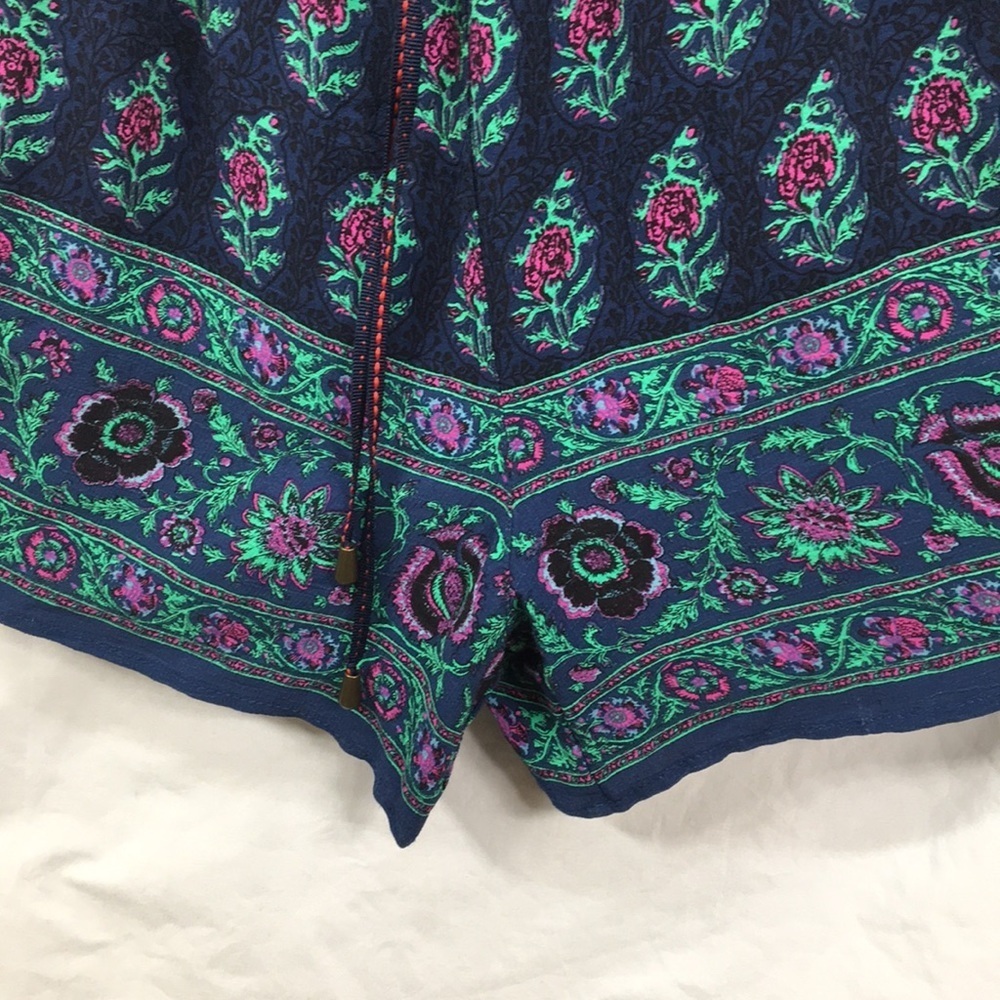 Anthropologie Kaleo Navy Floral Off the Shoulder romper Size XS NEW With Tags - Picture 12 of 16